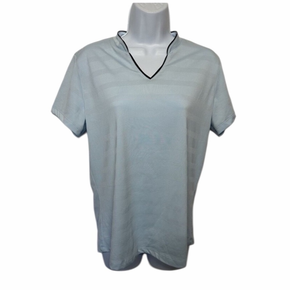 Lady Hagen Light Blue V-Neck Top -
Size Large - Pre-Loved
